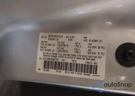 2005 Dodge Ram 3500 Slt/Laramie z USA, uszkodzony, nr VIN 3D7LS38C05G847441